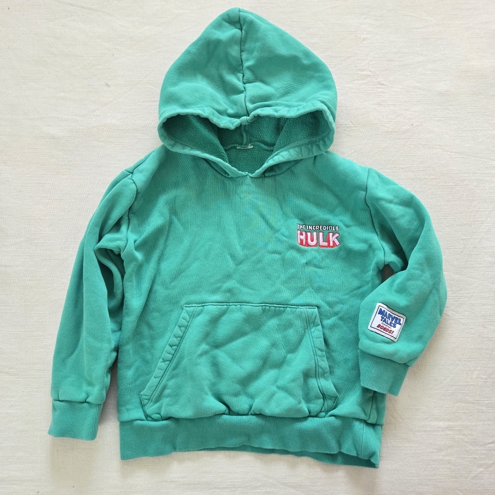 Bonds Marvel Hulk Kids Green Hoodie Sweater 4t Boys